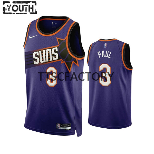 Phoenix Suns Trikot Chris Paul 3 Nike 2022-23 Icon Edition Lila Swingman - Kinder